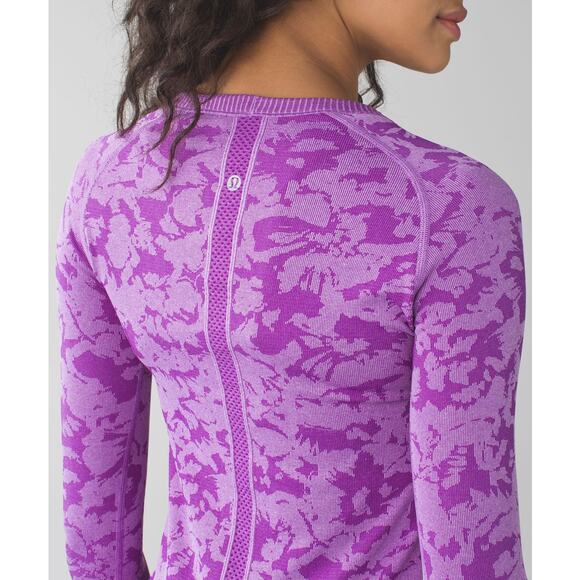 Lululemon Swiftly Tech Long Sleeve Crew | Heathered Purple | SZ 8 - Picture 12 of 12